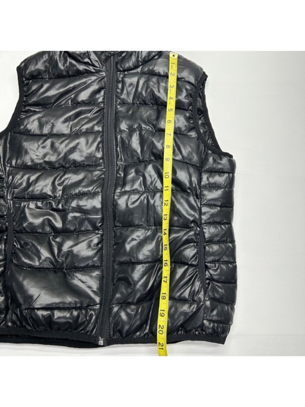 Yoki Black Puffer Vest With Hood Lightweight Quilted Design Size Women's Large - Picture 14 of 16